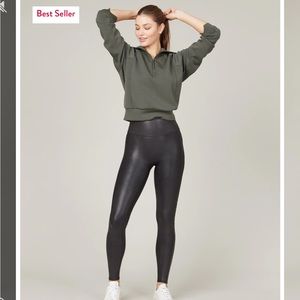 Spanx faux leather leggings size xs